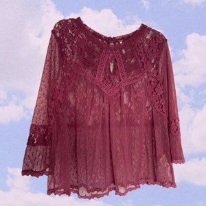 Free People Lace Blouse